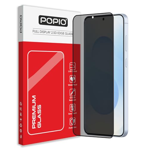 Image of POPIO Privacy Military-Grade Tempered Glass for Samsung S25 Plus / S25 Edge - Anti Spy Screen Protector Guard (Pack of 1)
