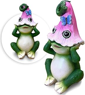 THE ENCHANTED GARDEN Frog Ornament Peeking Statue Outdoor Resin Decoration Figurine for Patio Lawn Yard Décor