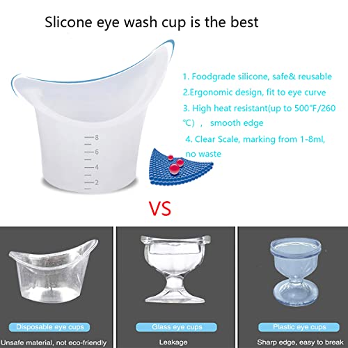 Gdeal Eye Bath Silicone Eye Wash Cup Set Of 12 For Refresh And Clean Tired Eyes #TOP4