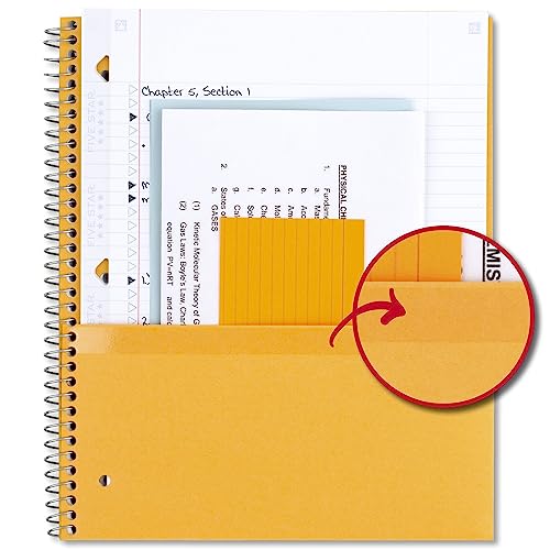Five Star Spiral Notebook + Study App, 5 Subject, College Ruled Paper, 11" x 8-1/2", 200 Sheets, Black & Forest Green, 2 Pack (820190) by Five Star - Image 4