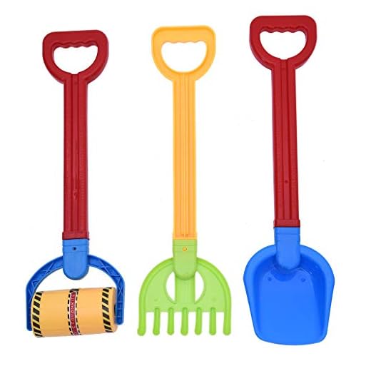 Pratcgoods 3 Pack Beach Sand Toys for Kids Sand Toys for Toddlers Plastic Kids Sand Shovels with Plastic Spade Beach Shovel Gift Set Bundle