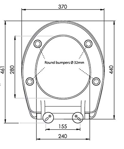 Grünblatt WC Sitz Slim Design Toilettendeckel oval Klodeckel mit Quick-Release-Funktion und Geräuschlose Absenkautomatik Antibakterielle Duroplast (Weiß)
