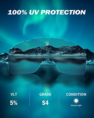 Super Penguin Ski Goggles For Men Women - Snowboard Goggles With Double Spherical Magnetic Interchangeable Lens - Otg Design Snow Goggles Anti-Fog Uv Protection, Vlt 5% Silver Lens Black Frame #TOP2
