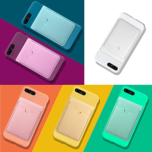 Weewooday 6 Pcs Phone Card Holder RFID PU Leather Stick-On Cell Phone Wallet for Business ID Credit Cards Compatible for Most Smartphones Unisex-Adults 2.6 x 3.8 In(Solid,Mixed Color) - Thumbnail 6