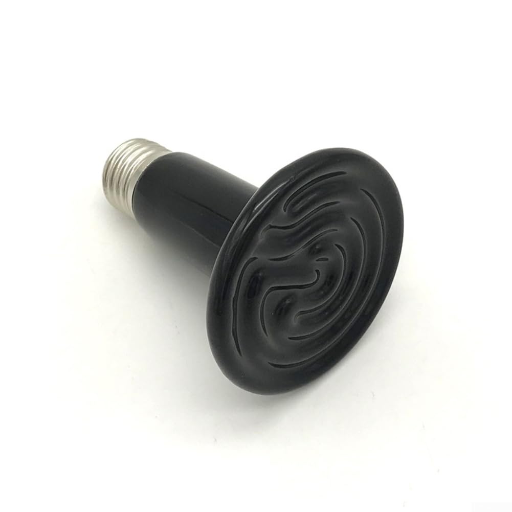 Emisor de calor de cerámica para terrario de reptiles, foco calentador nocturno sin luz para serpiente, lagarto, pollo, anfibio, para calentamiento rápido, construcción de metal segura, negro (150W — view 6