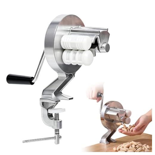 SakerPlus Hand Crank Cavatelli Pasta Maker, Manual Pasta Machine