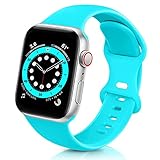 ZALAVER Bands Compatible with Apple Watch Band 38mm 40mm 41mm 42mm 44mm 45mm, Soft Silicone Sport...