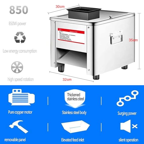 Cortadora eléctrica de carne 850W acero inoxidable miniatura 2