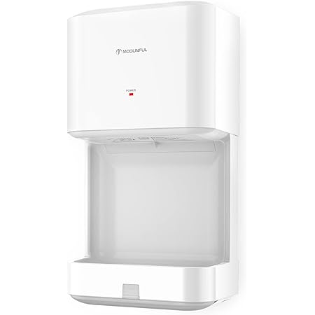 modunful Automatic High Speed Hand Dryer for Bathrooms Commercial, Countertop Type with Drain Tank and Plug 1200w, ABS Cover M-2008s