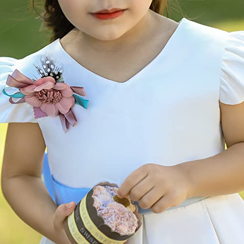 Robe de vacances pour bébé avec imprimé nœud blanche 7-8 ans