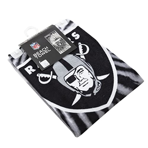 Image of Northwest NFL Las Vegas Raiders Unisex-Adult Beach Towel, 30 inch x 60 inch, Psychedelic (Pack of 6)