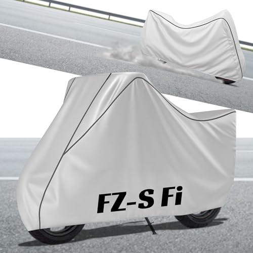 Image of Stylish Water Resistant Bike Body Cover Compatible with FZ-S Fi & All Models | UV Protection, Dustproof, Heat Resistant, Two Wheeler | New All Weather Protection, Dust & Rain