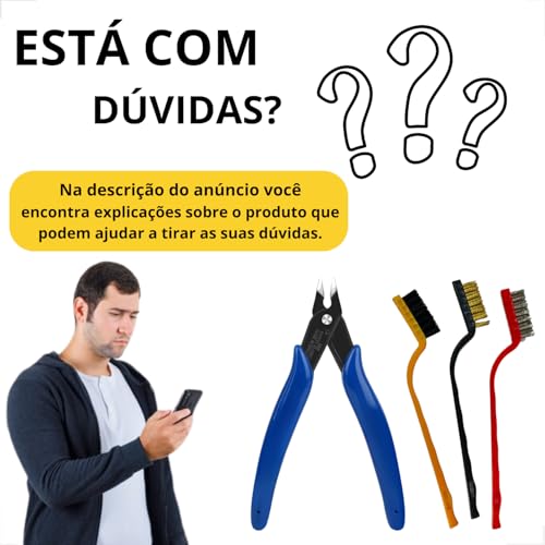 Kit de Manutenção para Impressora 3D: Alicate de Corte de Precisão + 3 Escovas de Limpeza