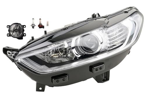 Johns, Faros delanteros halógenos aptos para Ford Mondeo V 14 09/14 H7 H15 izquierda + faros antiniebla + bombilla