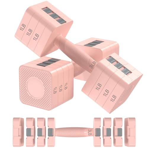 Image of Hezeyferg Adjustable Dumbbells Set for Women /Men Home Gym | 18LBS 22LBS Adjustable Weight Dumbbells, Hand Weights Sets with Mutilple Levels, Full Body Workout