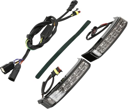 Luz trasera LED para alforjas compatible con Harley Touring Road Glide Limited 2020-2024, Ultra Limited 2014-2024, CVO Limited 2016-2020, Electra Glide 2014-2019, alojamiento negro y lente ahumado