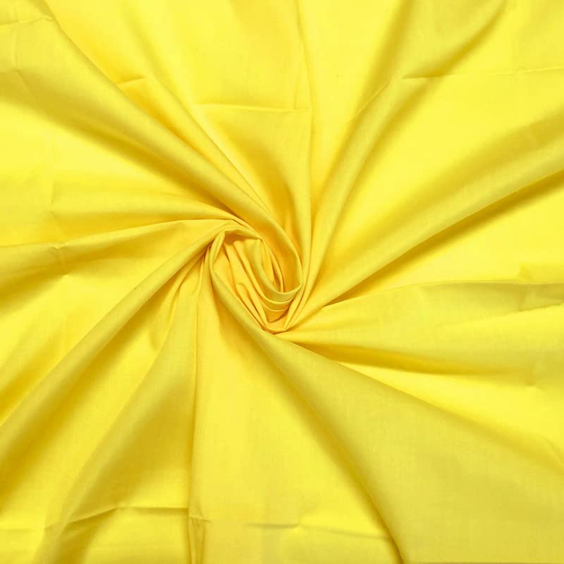Shah Textiles Sunshine Plain Polycotton Fabric Cotton & Polyester Blend Easy Drape Lightweight Suitable for Clothing Formal Dressmaking Material and Craft Projects 112cm Wide (Sold by 1 Meter)