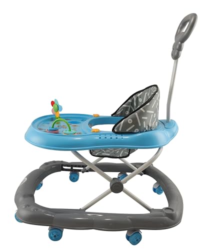 Image of Toyzoy Kidzoo Lite Foldable Baby Walker with Adjustable Height for Kids|Boys|Girls Age 9 Months Plus, TZ-308 (Blue)