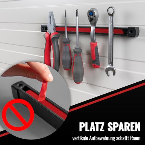 POPPSTAR Werkzeug-Magnetleiste (60cm) Magnet-Werkzeughalter für Werkstatt & Garage