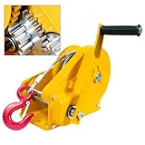 VFDZ Anhänger Seilwinde Hand Klein mit 10m/20m/30m Drahtseil(1200lbs,30m)