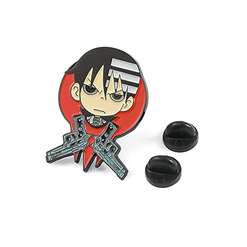 Soul Eater Anime Enamel Pin - Manga Character Death The Kid Shape Brooches Metal Lapel Badges For Fans - Pins For Backpack Hat Bag #TOP4