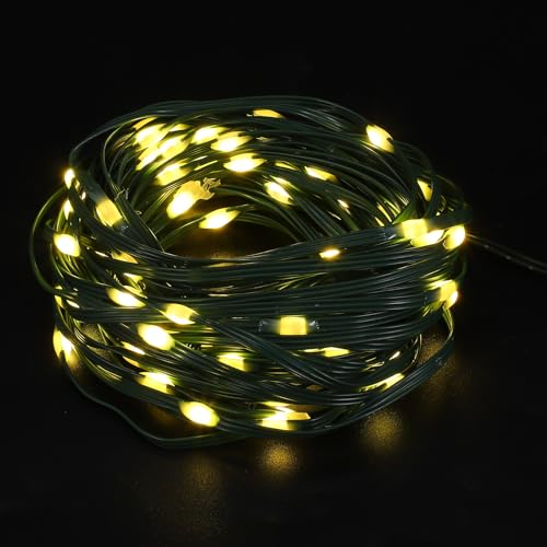 Tira de luces LED solar 4.5v 10m 100led blanca cálida