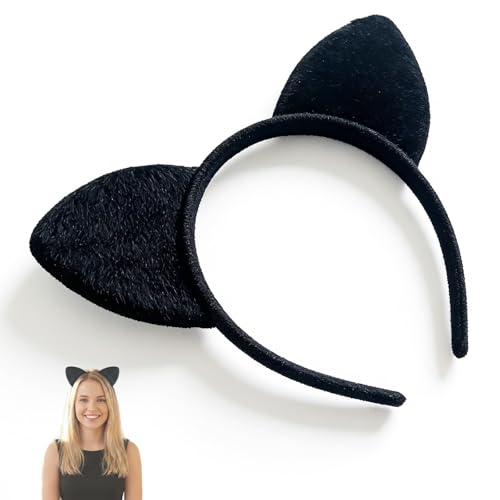 Zlokdraxy Serre tete chat, Serre-tête Oreilles de Chat et Bandeau Chat Oreilles, Accessoire de Cheveux pour Fille et Femme, Costume de Fête et Décoration