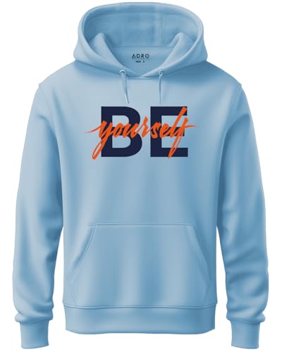 Image of ADRO Be Yourself Cotton Printed Hooded Hoodie /Sweatshirt for Men & Women