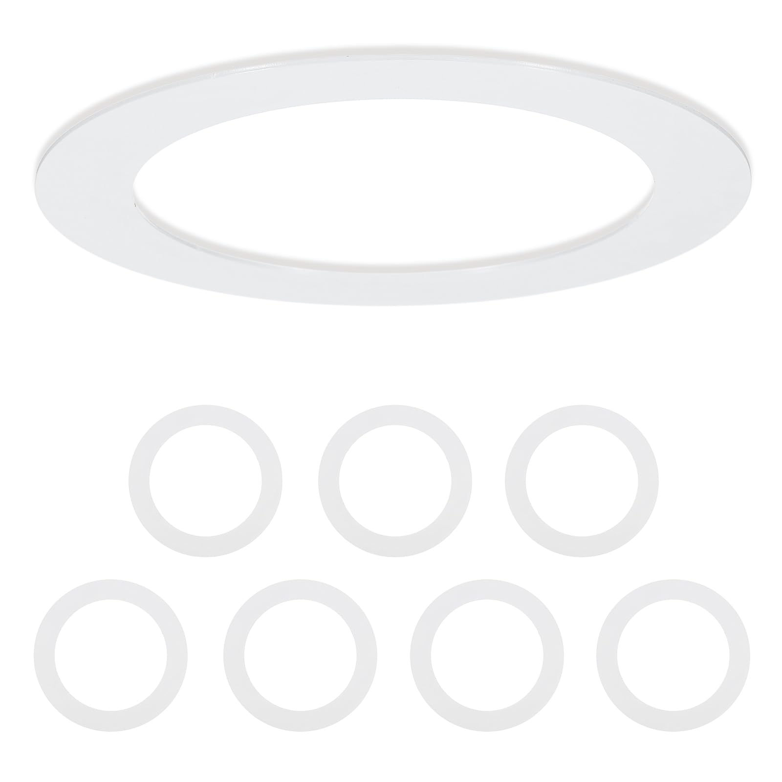 VIAPUICE Recessed Light Trim Ring 4.9" OD 3.6" ID Light Goof 8Pcs White