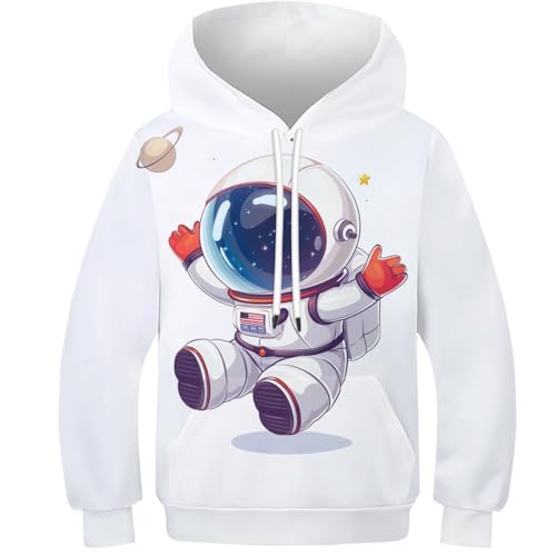 HLXZMCVBT Astronaut Niños Sudaderas 3D Gracioso, Unisex, con Capucha, Hooded...