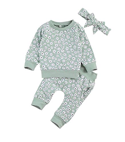 Image of Newborn Infant Baby Girl Clothes Set Sweatshirts Tops Pants Toddler Girl Outfits Gifts 3 6 9 12 18 24 Months