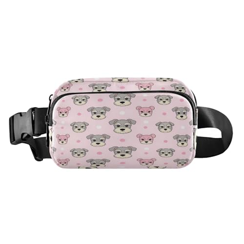 Elegante bolsa cruzada para hombres de pequeños negocios, bonita cara de perro, cachorro, perro, bandolera con correa ajustable, resistente al agua para viajes, compras, correr
