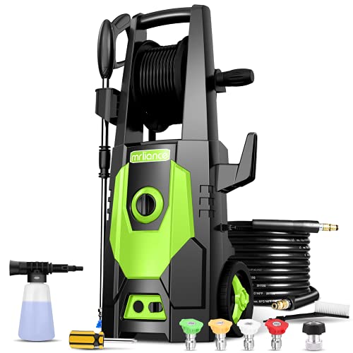 Black Friday Clearance mrliance Electric Pressure Washer, 1.8GPM Electric Power Washer High Pressure Washer with Spray Gun, Brush, and 4 Quick-Connect Spray Tips (Green)