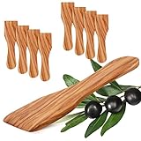 GOLDENBERG® Premium Olivenholz Raclette Schaber - 8er Set Raclette Spachtel - feinstes italienisches Olivenholz - Raclette-Zubehör 100% Klimaneutral - idealer Schaber für Raclette - Raclette Schieber