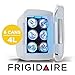 Frigidaire Gaming Light Up Mini Beverage Refrigerator, 6 can, 4 liters, Cooler with large see through door and LED lights Perfect for Gaming Experience, Home, Office, or Cars.12V Charger (White)