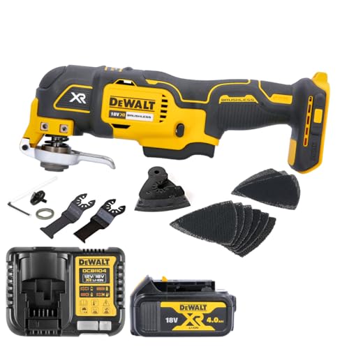 DEWALT DCS355N 18V Oscillating Brushless Multi-Tool with 1 x 4Ah DCB182 Battery & Charger