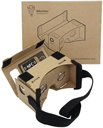 Blisstime Google Cardboard 3D Vr Virtual Reality DIY 3D Glasses for Smartphone with NFC and Headband