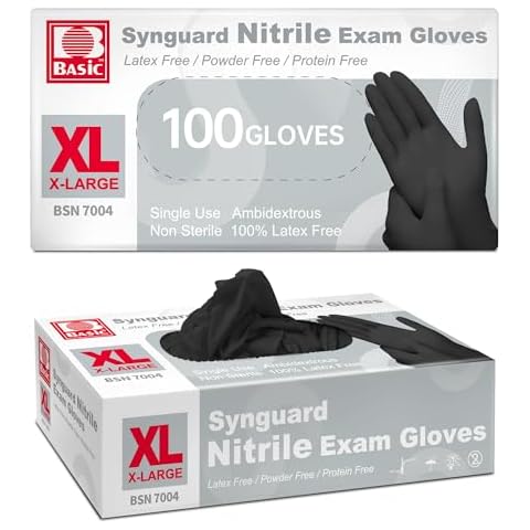 Supmedic Nitrile Exam Gloves, Black Cover