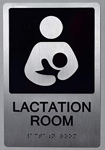 Image of Lactation Room Sign (Aluminium,Silver,Size 6X9, Come With Double Sided Tape,W)-The Sensation Line