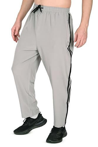 Image of Men's NS Cotton Track Pants, Elastic Waistband, Pockets & Jip Casual Sports Trousers, Gym Sports Workout Plus Size (S to 6XL)