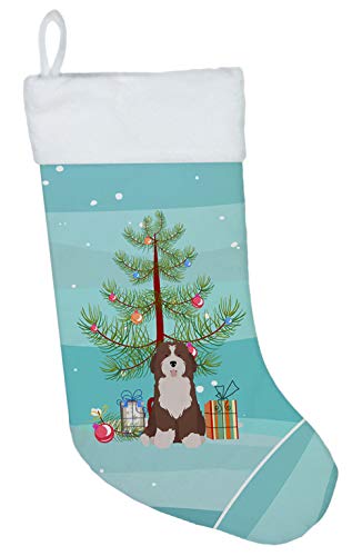 Bas de Noël multicolore grand format chaussette cheminée taille L - 2