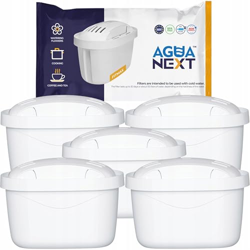 Agua Next Cartuchos Filtrantes para Jarras, Cartucho Filtrante para Agua potable que reduce el cloro y la cal, Compatible con Brita, Aquaphor, Dafi, Laica, Wessper