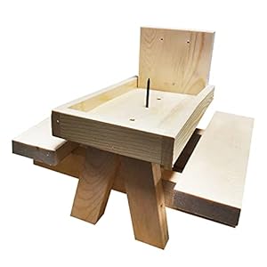 BLIBUNALA Voor eekhoorns eekhoorn picknick met maïs feeder houder tafel-picknick patio gazon & tuin feeder spel voor buiten (veelkleurig, één maat)