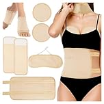 6PCS Castor Oil Pack Compression Wrap Kit with Organic Cotton Flannel for Liver Detox, Massage, Comfort Sleep, Constipation and Inflammation