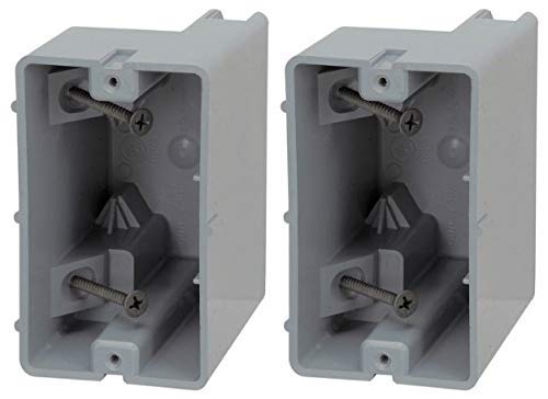 Madison Electric Products MSB1G One Gang Device Box with Depth Adjustable, Heavy Duty 42lb. Pack of 2