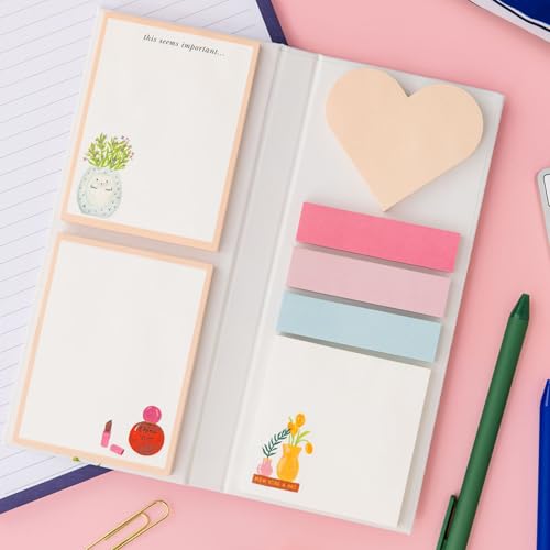 Kate Spade Lot de 7 blocs-notes adhésifs Charmed Library 75 feuilles