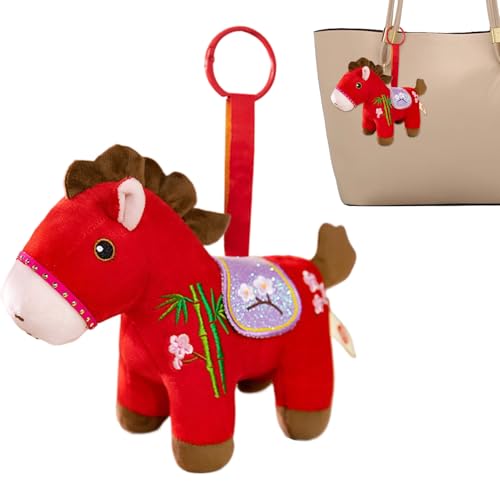 Genérico 2026 Peluche De Caballo Mascota China | Coleccionables Y Portátiles | Peluche Caballo,para Coches Bolsas Mesas Escaparate Hogar Escuela Oficinas Cafés Sofás Estanterías Vitrinas