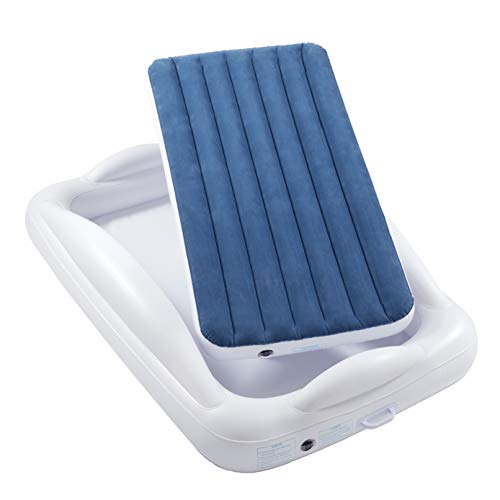 Hiccapop Inflatable Toddler Bed with Safety Bumpers Kids Travel Bed Navy product thumbnail 8