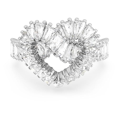 Bague avec coeur Swarovski Matrix, le cadeau idéal en cristal blanc
