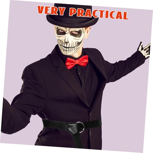 FRCOLOR Medieval Adjustable Pu Belt for Renaissance Costumes Dress Belt Suspenders and for Halloween and Oktoberfest Festivities4